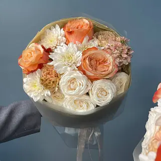 Сборный букет Абрикосовый сорбет S