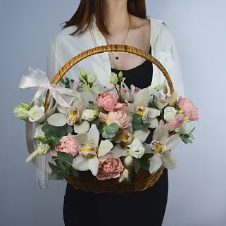 Корзина с орхидеями Белла