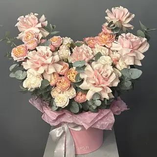 Букет в коробке Розовое облако