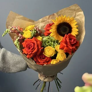 Сборный букет Осеннее солнце
