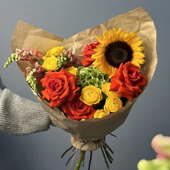 Сборный букет Осеннее солнце
