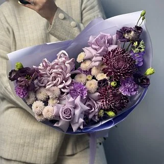 Сборный букет Сиреневая осень M