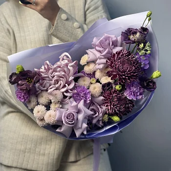 Сборный букет Сиреневая осень M