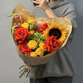 Сборный букет Осеннее солнце