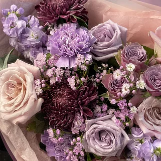 Сборный букет Сиреневая осень L