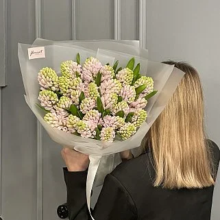 Букет из 25 розовых гиацинтов