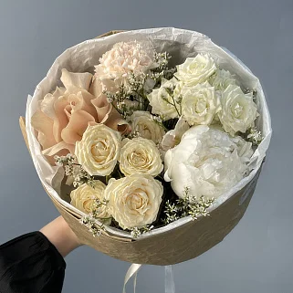 Сборный букет с пионом Моя дорогая S