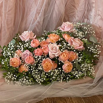 Розово-персиковая композиция #1