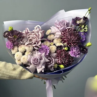 Сборный букет Сиреневая осень M