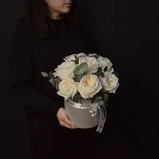 Букет роз O'Hara в шляпной коробке