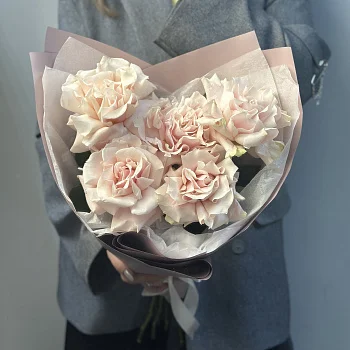 Букет из 5 французских роз Pink Mondial