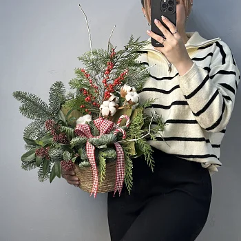 Зимняя композиция Уютное Рождество