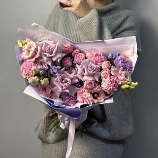 Сборный букет Сиреневый L