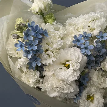 Дуо-букет эустомы и твидии M