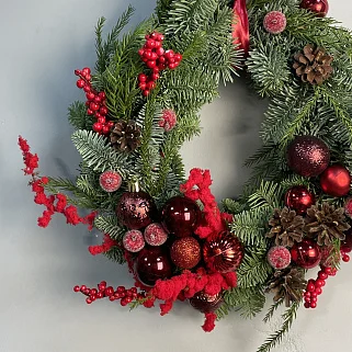 Алый венок S