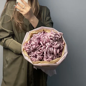 Букет из 5 хризантем Vienna Pink