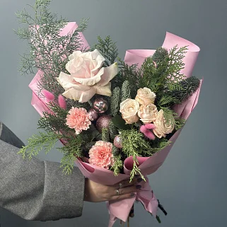 Зимний букет Пинк S
