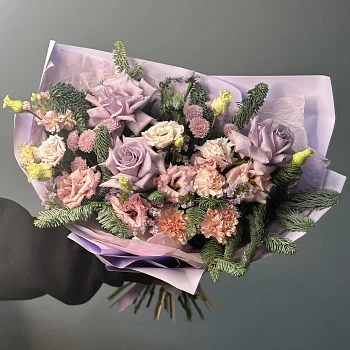 Лиловый зимний букет М