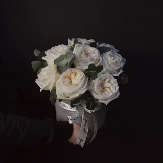 Букет роз O'Hara в шляпной коробке