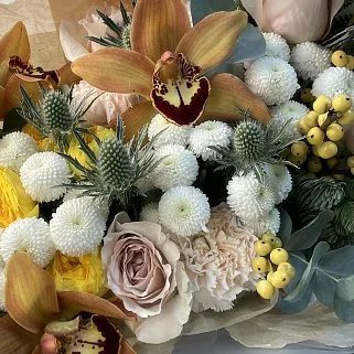 Золотой зимний букет L