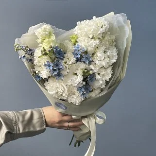 Дуо-букет эустомы и твидии S