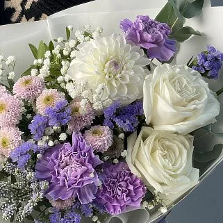 Сборный букет Лиловый М
