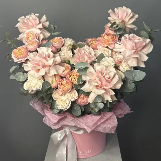 Букет в коробке Розовое облако