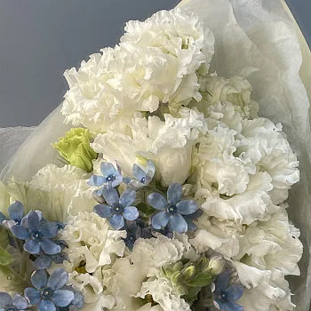 Дуо-букет эустомы и твидии S