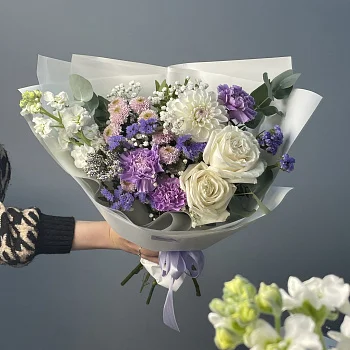Сборный букет Лиловый М