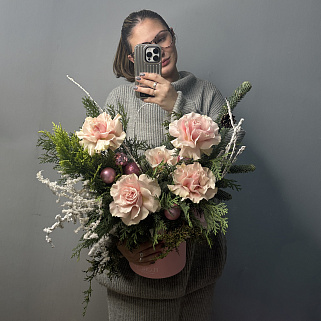 Зимняя композиция Пинк M