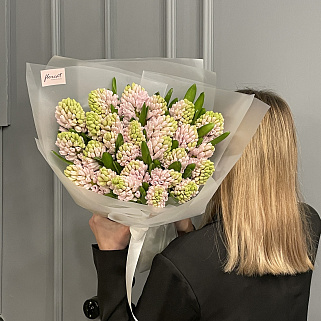 Букет из 25 розовых гиацинтов