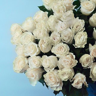 Букет из 101 белой розы Mondial 50см