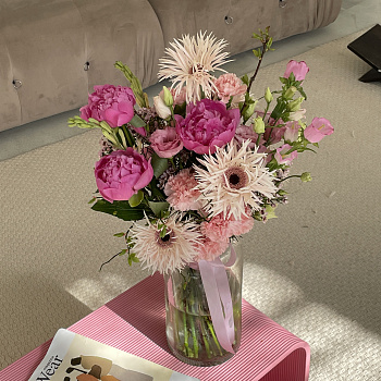 Интерьерный букет Розовая пантера