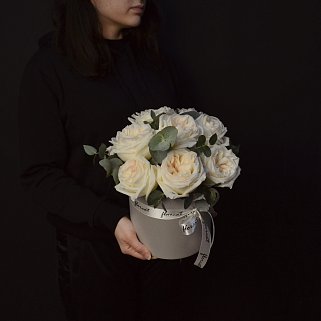 Букет роз O'Hara в шляпной коробке