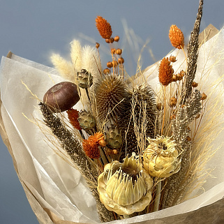 Букет сухоцветов Теплая осень