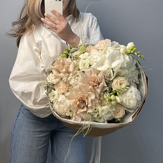 Сборный букет с пионом Моя дорогая L