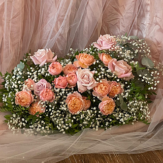 Розово-персиковая композиция #1