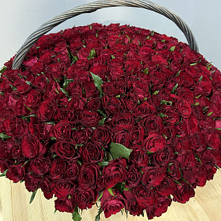 Композиция из 301 розы в корзине