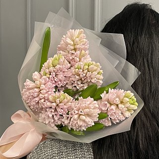 Букет из 7 розовых гиацинтов