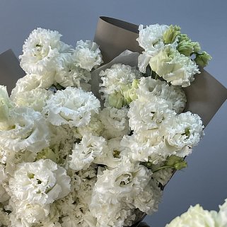 Букет из 21 белой эустомы