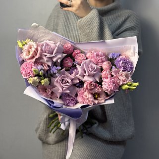 Сборный букет Сиреневый L