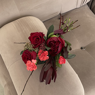 Интерьерный букет Алый
