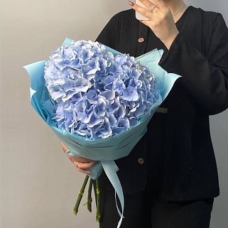 Букет из 3 голубых гортензий
