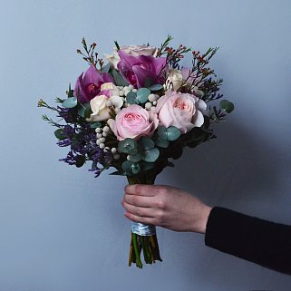 Свадебный букет невесты с орхидеей #1