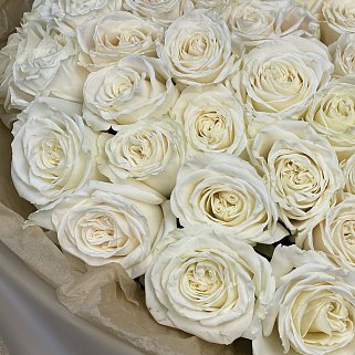 Букет из 51 белой розы Playa Blanca