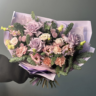 Лиловый зимний букет М