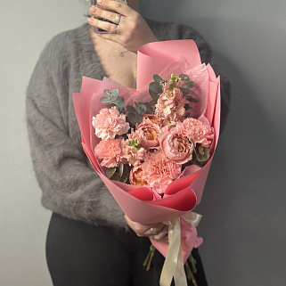 Сборный букет Розовый комплимент