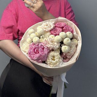 Сборный букет Малиновый чизкейк S