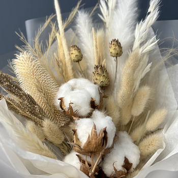 Букет сухоцветов Ванильный чизкейк