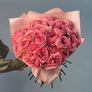 Букет пионовидных роз Pink Expression L
